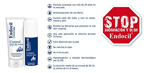 Endocil - Crema desodorante antitranspirante, 25ml