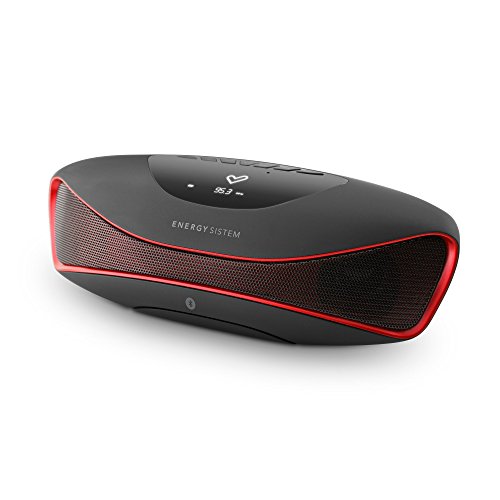 Energy Sistem Music Box BZ3 Altavoz portátil Bluetooth (6W, Radio FM, Lector USB/SD, Display retroiluminado) - Negro y Rojo