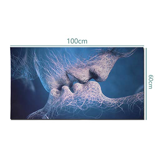 Enet - Lienzo decorativo (60 x 100 cm), diseño de beso