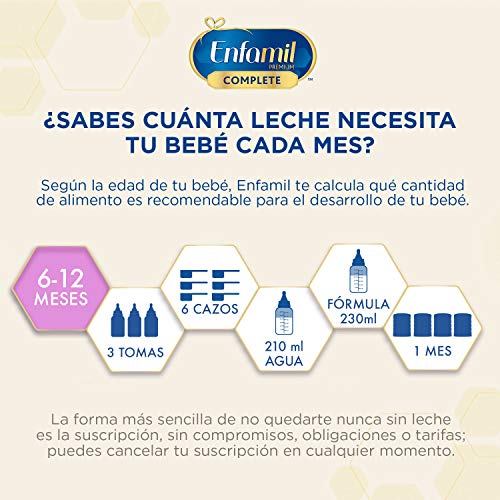 Enfamil Premium 2 - Leche infantil de Continuacion para Lactantes bebés de 6 a 12 Meses, 800 g | Pack de 4 Unidades - Consumo de 1 mes