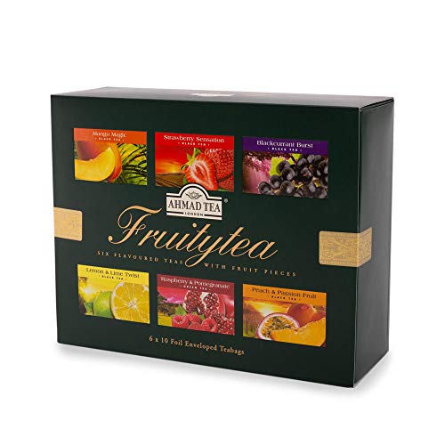 English Teas Selection Pack "Fruitytea" - A Selection of Six Fruit Flavoured Teas, 6 x 10 Foil Enveloped Teabags - 1272