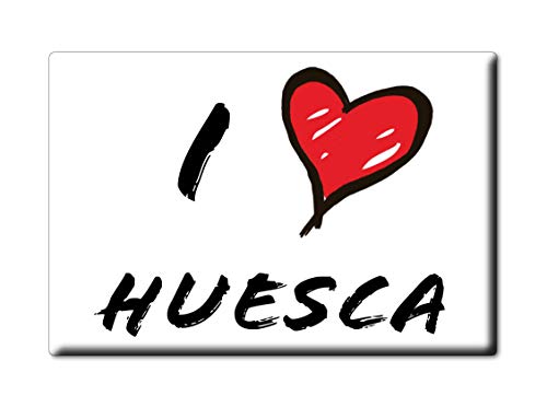 Enjoymagnets HUESCA Souvenir IMANES DE Nevera Reino Unido ARAGÓN IMAN Fridge Magnet Corazon I Love (VAR. Informal)