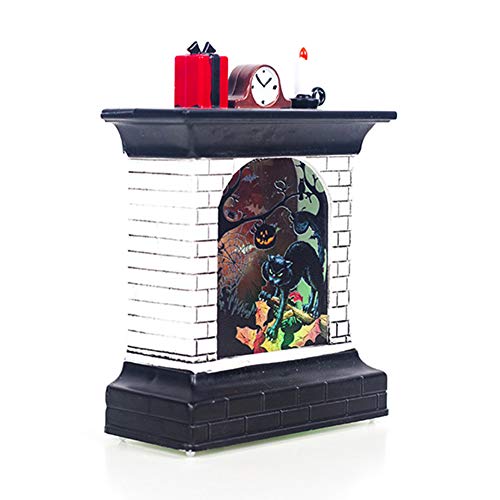 ENticerowts - Lámpara de mesa para Halloween, diseño de calabaza en 3D, color negro