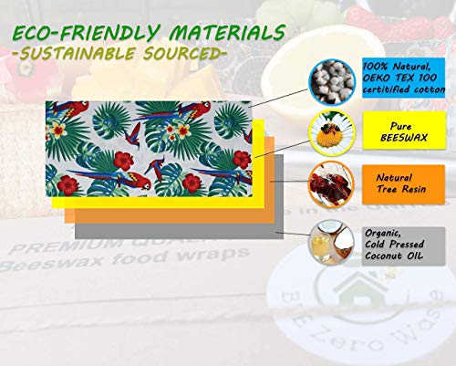 Envolturas de cera de abejas, juego de 4, colores aleatorios, BEE Zero Waste, UK HANDMADE, alternativa natural a la película adhesiva, biodegradable, tapas ecológicas sin plástico