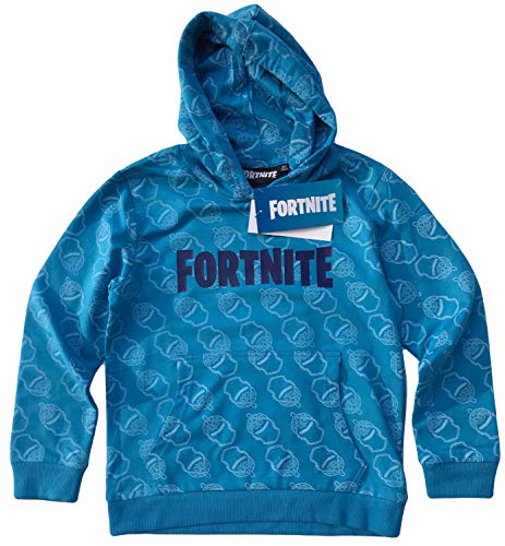Epic Games Fornte - Sudadera con capucha para niño 140 152 164 176-10 12 14 16 años Sky azul azul 152 cm