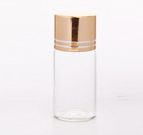 Ericotry - Botellas de vidrio transparente de 10 ml para aceites esenciales, polvos, cremas, pompas, grasa, 12 unidades