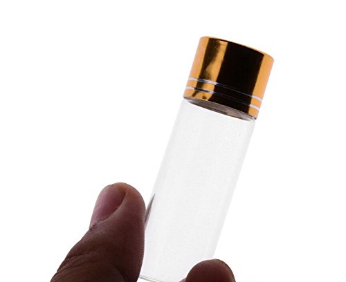 Ericotry - Botellas de vidrio transparente de 10 ml para aceites esenciales, polvos, cremas, pompas, grasa, 12 unidades