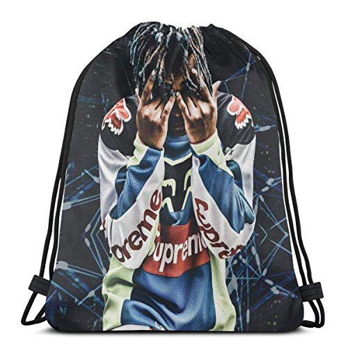 ERTERT Juice WRLD Condone It Mochilas con cordón Bolsa de gimnasia Bolsa de gimnasia clásica para el deporte Gimnasio Compras Yoga