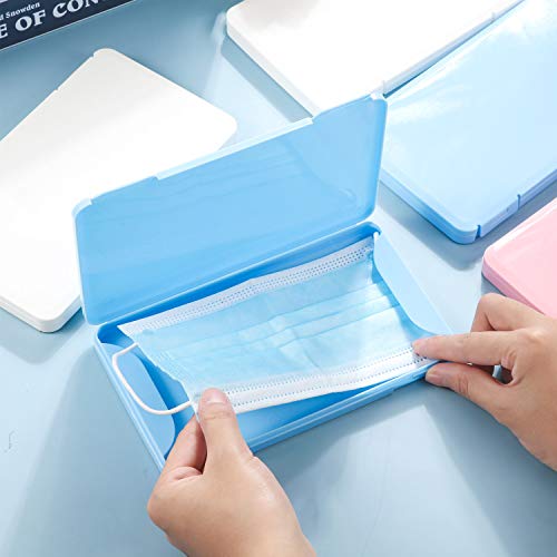 ES: Caja de almacenamiento mascarillas almacenamiento de máscaras desechables quirurgicas silicona caja portátil de cara Máscara Contenedor