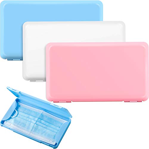 ES: Caja de almacenamiento mascarillas almacenamiento de máscaras desechables quirurgicas silicona caja portátil de cara Máscara Contenedor