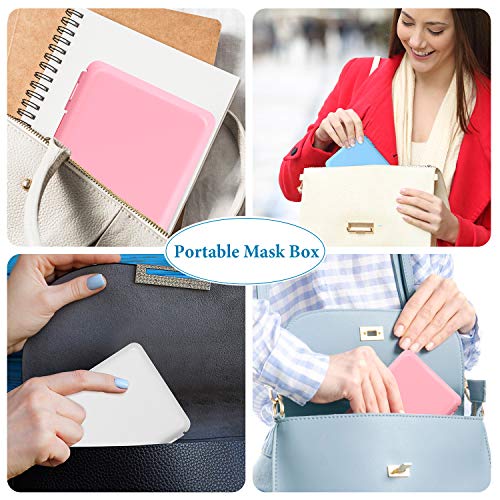 ES: Caja de almacenamiento mascarillas almacenamiento de máscaras desechables quirurgicas silicona caja portátil de cara Máscara Contenedor