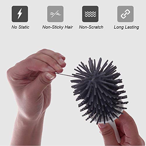 Escobillas de Inodoro con cerdas de Silicona limpias, escobillas de Inodoro de Silicona con Juego de Soportes de Secado rápido