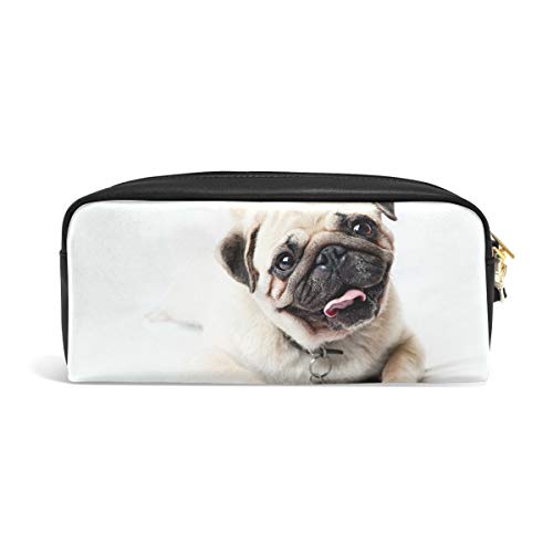 Eslifey - Estuche de piel sintética para cosméticos y cosméticos, diseño de carlino