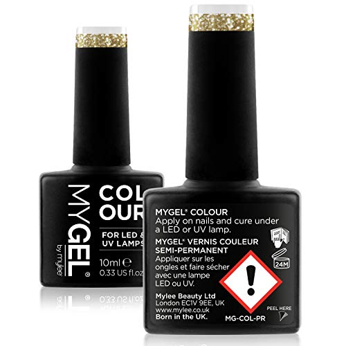 Esmalte de gel para uñas MyGel, de MYLEE (10ml) MG0104 - Gold Digger UV/LED Nail Art Manicure Pedicure para uso profesional en el salón y en el hogar - Larga duración y fácil de aplicar