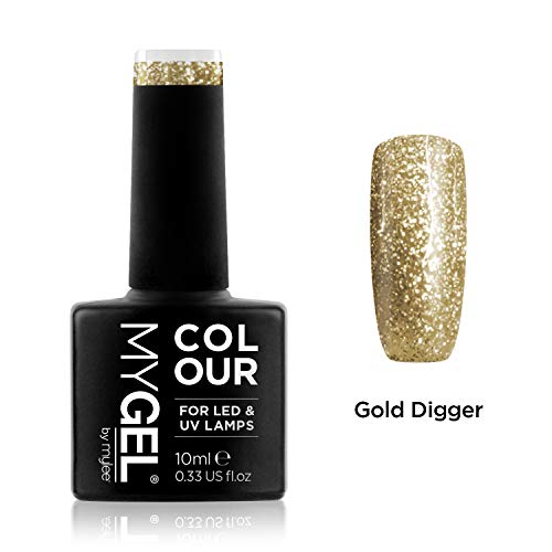 Esmalte de gel para uñas MyGel, de MYLEE (10ml) MG0104 - Gold Digger UV/LED Nail Art Manicure Pedicure para uso profesional en el salón y en el hogar - Larga duración y fácil de aplicar