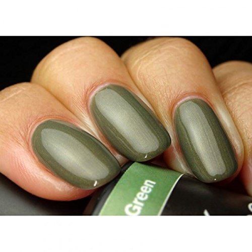Esmalte de uñas de gel Pink Gellac, color verde militar, 15 ml
