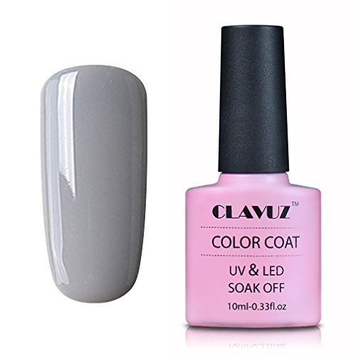 Esmalte Semipermanente de Uñas en Gel UV LED Esmalte de Uñas 1pcs Color Gris Uñas de Gel Soak off 10ml de Clavuz-005