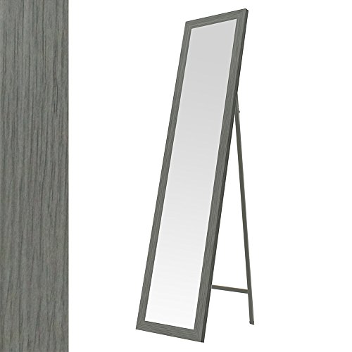 Espejo de pie Gris nórdico de Madera de 37x157 cm - LOLAhome