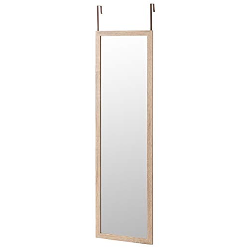 Espejo de Puerta Beige nórdico de Madera de 125x35 cm - LOLAhome