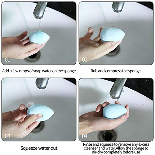 Esponja Maquillaje Esponjas para Maquillaje Facial de Belleza Set de Makeup Blender Beauty para Base de Maquillaje Para Maquillaje Facial Profesional Ideal para Líquidos, Cremas y Polvo