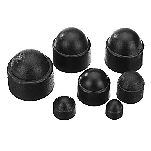 EsportsMJJ Mxnc1 M4/M5/M6/M8/M10/M12 Negro Tuerca Perno Tapa Hexagonal Tapón De Goma Cap 145Pcs