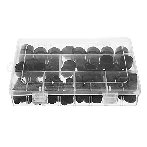 EsportsMJJ Mxnc1 M4/M5/M6/M8/M10/M12 Negro Tuerca Perno Tapa Hexagonal Tapón De Goma Cap 145Pcs
