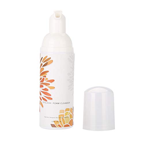 Espuma Limpiadora para Pestañas, Limpiador de Extensión de Pestañas para Ojos y Pestañas Herramienta de Champú(01# Eyelash Cleanser Foam + Gold Brush)