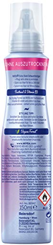 Espuma Nivea extra fuerte (150 ml), espuma para el cabello con pantenol y vitamina B3, espuma de volumen fiable para peinados con 24 horas de sujeción.