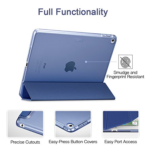 ESR Custodia per iPad Air 2, Ultra Sottile e Leggere, Slim Smart Case Cover Magnetico con la Funzione Auto Sleep per Apple iPad Air 2 9.7 Pollici Uscito a 2014 (Modello A1566, A1567).(BLU)