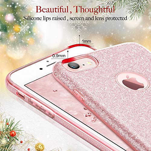 ESR Funda iPhone 7, Cárcasa Resistente Llamativa [Protección a la Pantalla][Logo Protegido] Apple iPhone 7 - Rosa Dorado