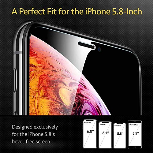 ESR Protector de Pantalla para iPhone 11 Pro/iPhone XS/X, Marco de Instalación Fácil, Compatible con Carcasa, Protector de Pantalla Cristal Templado Premium para iPhone de 5,8” (2019). 2 Unidades.