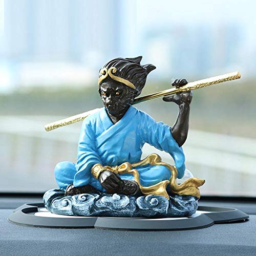 Estatuas Y Maquetas En Miniatura Estatua Decorativa Estatuas para Jardín Domineering Son Goku Statue Animals Monkey King Arts Sculpture Creative Resin Crafts Car TV Perfume Interior Display Decorat