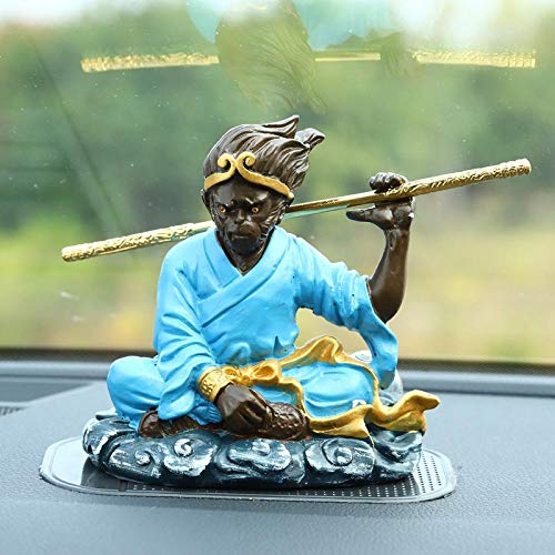 Estatuas Y Maquetas En Miniatura Estatua Decorativa Estatuas para Jardín Domineering Son Goku Statue Animals Monkey King Arts Sculpture Creative Resin Crafts Car TV Perfume Interior Display Decorat