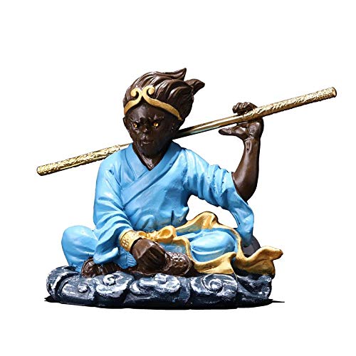 Estatuas Y Maquetas En Miniatura Estatua Decorativa Estatuas para Jardín Domineering Son Goku Statue Animals Monkey King Arts Sculpture Creative Resin Crafts Car TV Perfume Interior Display Decorat