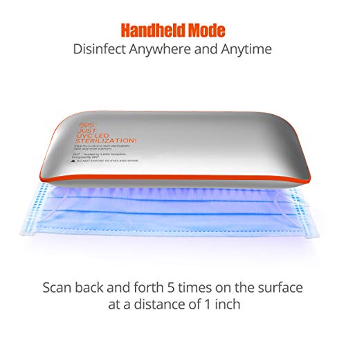 Esterilizador UV, 59S Esterilizador UVC LED con 6 Bolas de Lámpara, Peso 96g, esterilizador, Lámpara de Desinfección UV, esterilización rápida del 99.99%, Perfecto para Bar Casa Oficina Hotel ecc