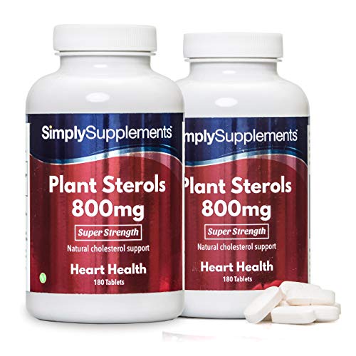 Esteroles Vegetales 800mg - ¡Bote para 1 año! - Apto para veganos - 360 Comprimidos - SimplySupplements