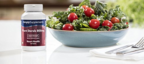 Esteroles Vegetales 800mg - ¡Bote para 4 meses! - Apto para veganos - 120 Comprimidos - SimplySupplements