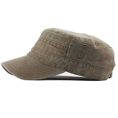 Estilo militar del Ejército Army Cap premium clásico sombrero de los hombres de bajo perfil verano 100% algodón ajustable violinista Sombrero Ejército Cadet Llanura del sombrero unisex x ( Color : A )