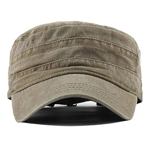 Estilo militar del Ejército Army Cap premium clásico sombrero de los hombres de bajo perfil verano 100% algodón ajustable violinista Sombrero Ejército Cadet Llanura del sombrero unisex x ( Color : A )