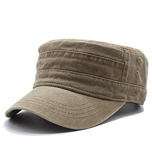 Estilo militar del Ejército Army Cap premium clásico sombrero de los hombres de bajo perfil verano 100% algodón ajustable violinista Sombrero Ejército Cadet Llanura del sombrero unisex x ( Color : A )