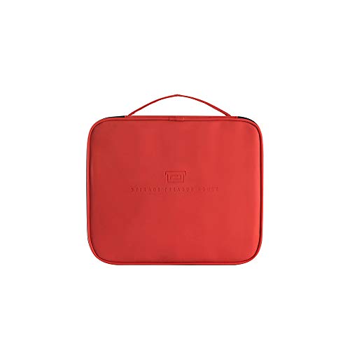 Estuche Cosmético Bolso Del Viaje Del Maquillaje, Bolso Cosmético Grande Impermeable Del Organizador Negro Del Cepillo De La Cremallera