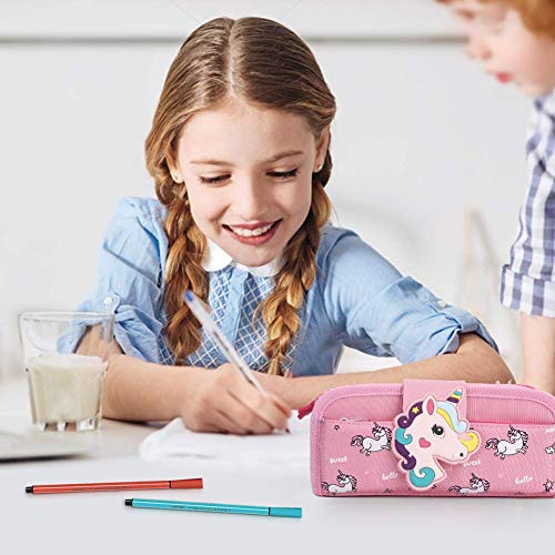 Estuche de Lápices CHEPL Unicornio Estuche De Lápices Gran Capacidad Estuche para Bolígrafos Unisex Estuche De Lápices con Cremallera