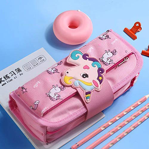 Estuche de Lápices CHEPL Unicornio Estuche De Lápices Gran Capacidad Estuche para Bolígrafos Unisex Estuche De Lápices con Cremallera