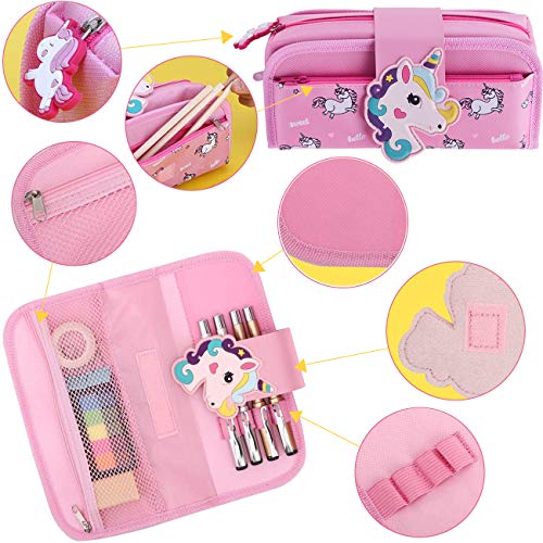 Estuche de Lápices CHEPL Unicornio Estuche De Lápices Gran Capacidad Estuche para Bolígrafos Unisex Estuche De Lápices con Cremallera