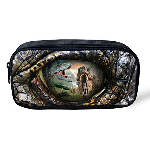 Estuche de lápices de Nopersonality, con estampado de animales en 3D; para niños, niñas y adolescentes (personalizable), color dinosaur-3