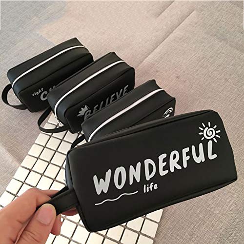 Estuche de lápices Escolar Grande Negro para niña niño, Regalo, Material de papelería Escolar, Estuche de lápices Bonito de Silicona, Estuche de lápices, Bolsas de lápices-elección