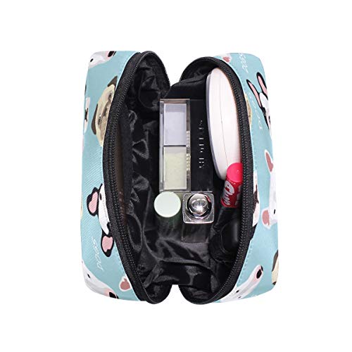 Estuche de Maquillaje para Perros de Raza de Carlino, Estuche para lápices, Bolsa de Aseo de Viaje, Organizador para Mujeres y niñas