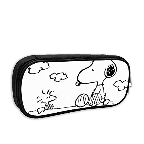 Estuche Escolar de Gran Capacidad, Bolsa de Lápiz Portable Estuche Organizador para Material Papelería con Cremallera Doble Sno-opio de dibujos animados