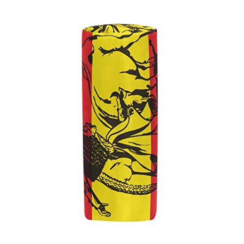 Estuche para lápices con diseño de bullfight en la bandera de España, para la escuela, para niños, gran capacidad, para maquillaje, cosméticos, oficina, viajes, bolsa