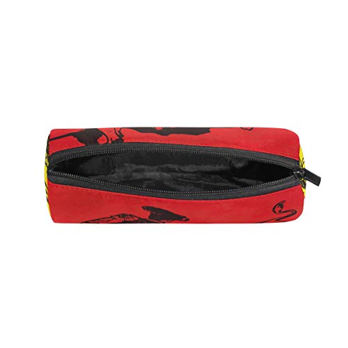 Estuche para lápices con diseño de bullfight en la bandera de España, para la escuela, para niños, gran capacidad, para maquillaje, cosméticos, oficina, viajes, bolsa